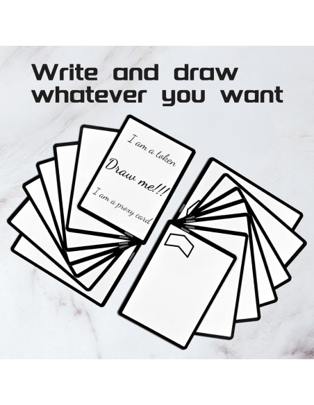 50 Fichas Reutilizables Borrado en Seco MTG Doble Cara