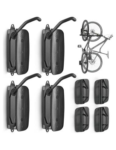 Soporte de Pared para Bicicleta monTEK Giratorio 4 Piezas