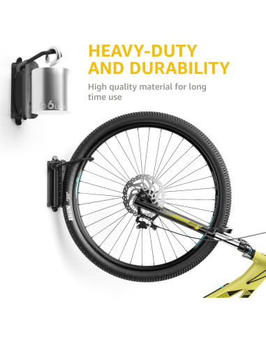 Soporte de Pared para Bicicleta monTEK Giratorio 4 Piezas