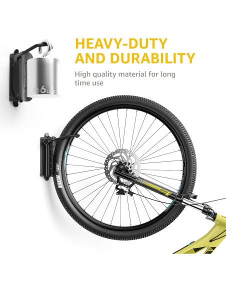 Soporte de Pared para Bicicleta monTEK Giratorio 4 Piezas