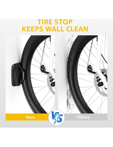 Soporte de Pared para Bicicleta monTEK Giratorio 4 Piezas