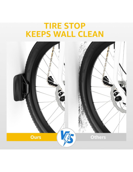 Soporte de Pared para Bicicleta monTEK Giratorio 4 Piezas