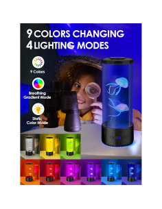 Lámpara de Medusa LED - Control Remoto 9 Colores 30 cm 2