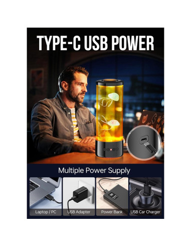 Lámpara de Medusa LED - Control Remoto 9 Colores 30 cm