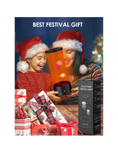 Lámpara de Medusa LED - Control Remoto 9 Colores 30 cm