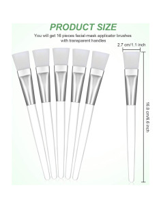 16 Piezas Brochas Faciales Patelai para Cuidado de Piel 2