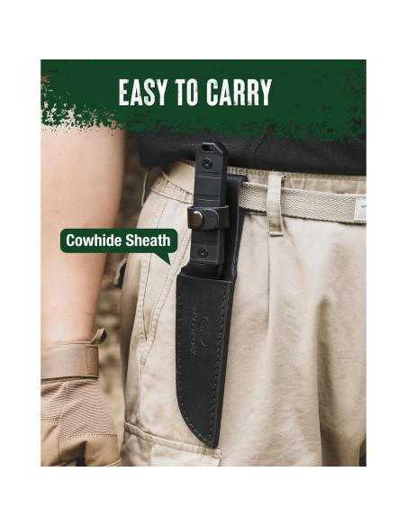 Cuchillo de Caza Mossy Oak 25.4 cm Acero 14C28N con Funda