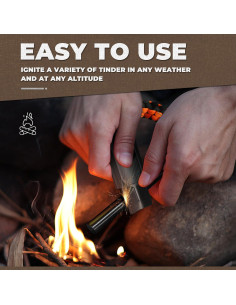 Encendedor Ferrocerio Lafagiet 10.16 cm con Silbato Paracord 2