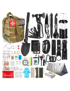 Kit de Supervivencia HIHEGD 250 Piezas con Primeros Auxilios