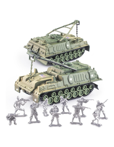 Juego de Tanques y Soldados de Juguete MaozyHomie 1:72
