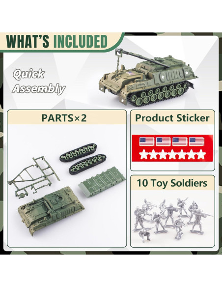 Juego de Tanques y Soldados de Juguete MaozyHomie 1:72