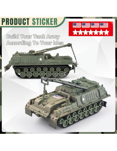 Juego de Tanques y Soldados de Juguete MaozyHomie 1:72