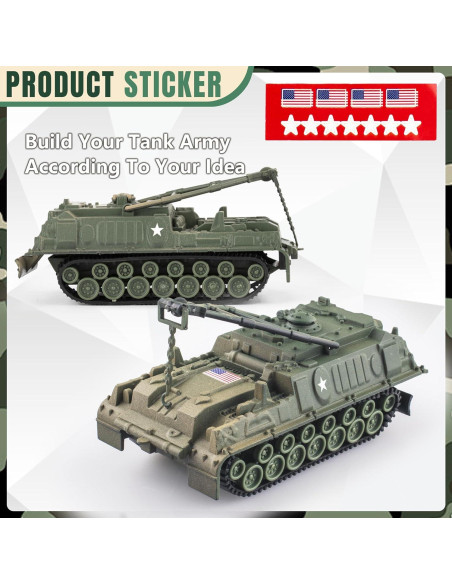 Juego de Tanques y Soldados de Juguete MaozyHomie 1:72