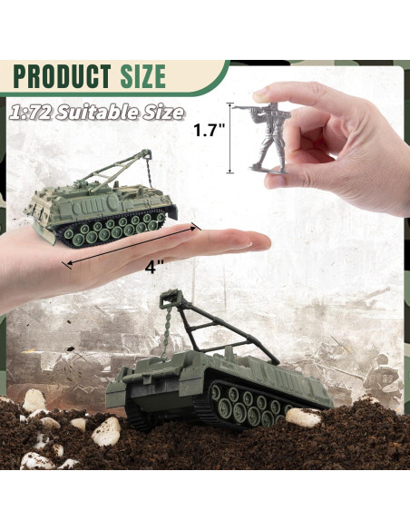 Juego de Tanques y Soldados de Juguete MaozyHomie 1:72