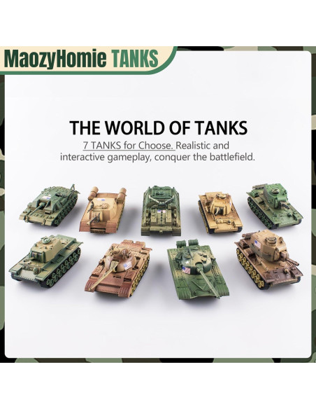 Juego de Tanques y Soldados de Juguete MaozyHomie 1:72