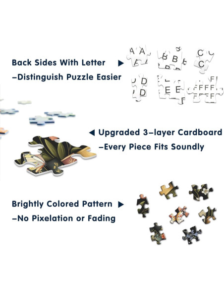 Rompecabezas Floral 1000 Piezas PICKFORU Vintage Decoración