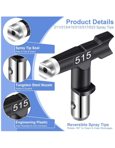 Pistola de Pulverización Sin Aire Gyfent 616 Kit 14 Piezas