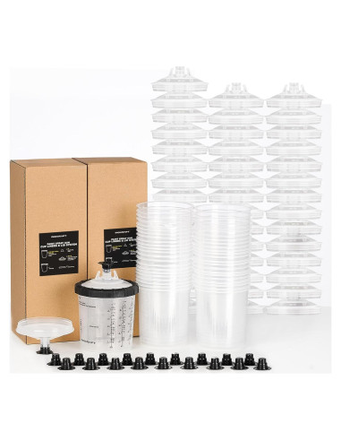 InoKraft Vaso Spray Pintura 650ml con 45 Vasos y Tapas