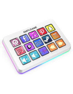 Controlador de Juegos AmpliGame D6 con 15 Teclas Macro RGB