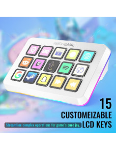 Controlador de Juegos AmpliGame D6 con 15 Teclas Macro RGB 2