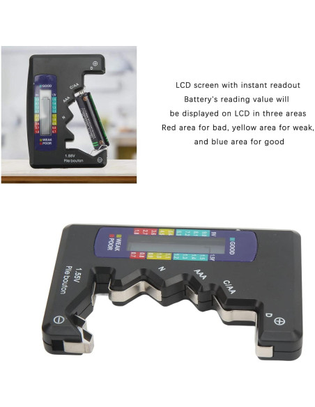 Probador de Baterías Digital WALFRONT LCD Universal 1.5V