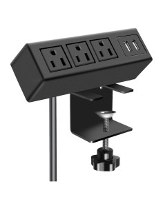 Regleta de Enchufes CCCEI 3 Salidas USB 1200J Montaje en Mesa