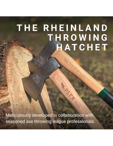 Hacha de Lanzamiento Adler Rheinland 40 cm Nogal Natural