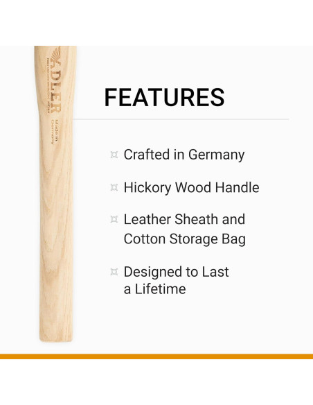 Hacha de Lanzamiento Adler Rheinland 40 cm Nogal Natural