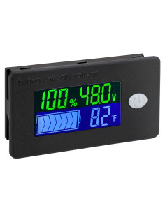 Medidor de Batería DROK 48V Monitor Voltaje y Temperatura