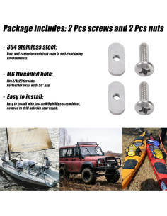 Tornillos y Tuercas para Kayak DoThisAllDay M6 Acero Inoxidable 2