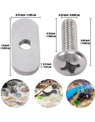 Tornillos y Tuercas para Kayak DoThisAllDay M6 Acero Inoxidable
