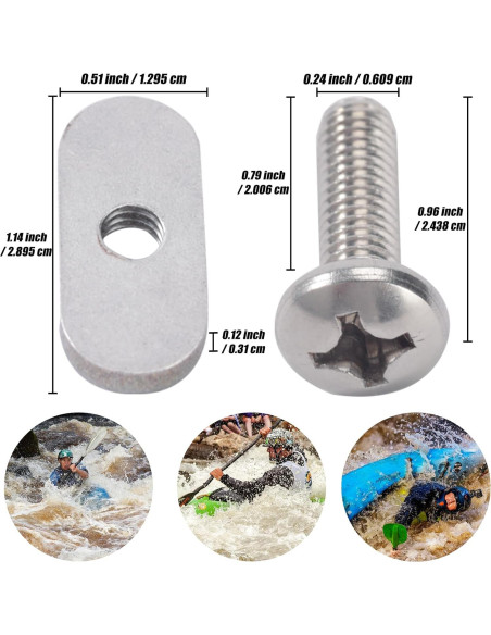 Tornillos y Tuercas para Kayak DoThisAllDay M6 Acero Inoxidable