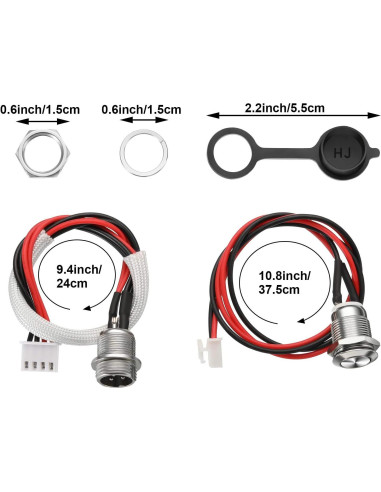 HESTYA Reemplazo Puerto de Carga 3 Patas para Scooter