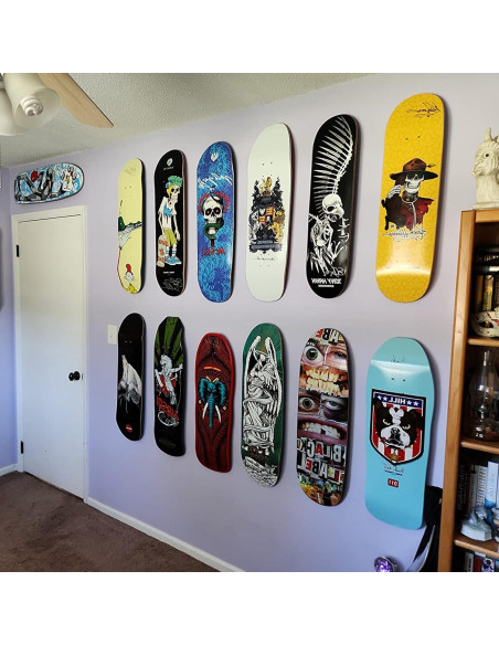 Paquete de 10 Soportes de Pared para Skateboard Aluminio