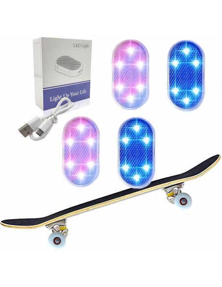 4 Luces LED OFEYA HOME para Patineta y Zapatos - 7 Colores