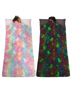 Saco de dormir para niños TANOSHII Unicornio 157x71 cm