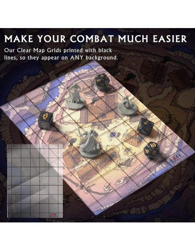 Tapete de Juego Acrílico CZYY 2 Piezas 20x20 cm para RPG