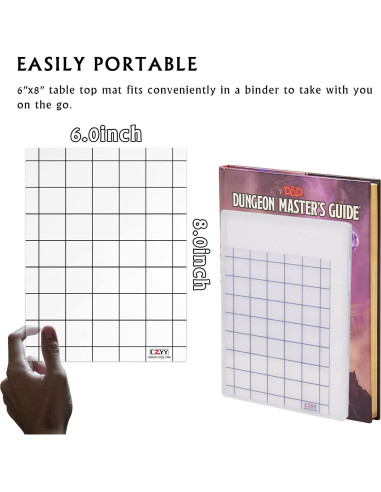 Tapete de Juego Acrílico CZYY 2 Piezas 20x20 cm para RPG