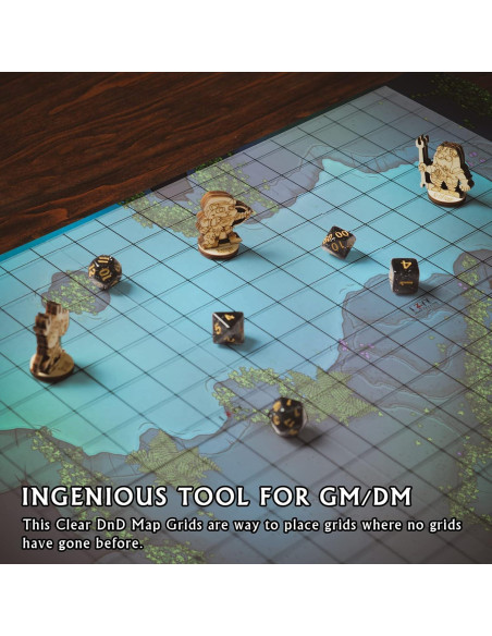 Tapete de Juego Acrílico CZYY 2 Piezas 20x20 cm para RPG