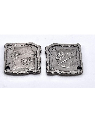 Monedas de Aventura D&D 10 Piezas Metalizadas 25mm