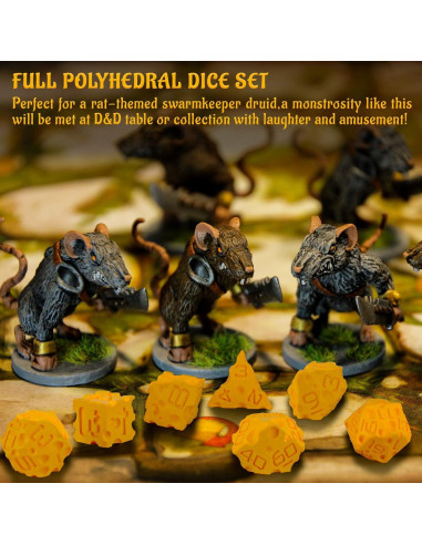 Set de Dados Poliedricos de Queso CZYY 7 Piezas RPG