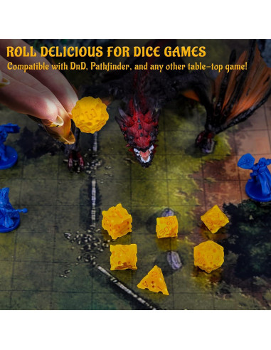 Set de Dados Poliedricos de Queso CZYY 7 Piezas RPG
