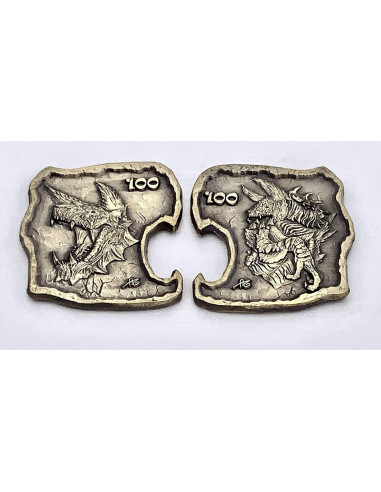 Monedas de Aventura D&D 10 Piezas Metalizadas 25mm