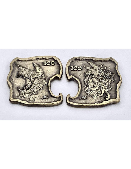 Monedas de Aventura D&D 10 Piezas Metalizadas 25mm