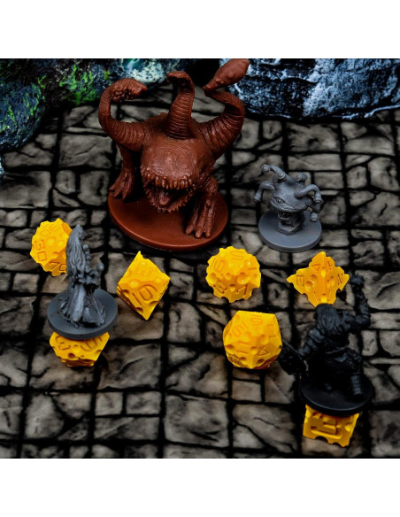 Set de Dados Poliedricos de Queso CZYY 7 Piezas RPG Set de Dados Poliedricos de Queso CZYY 7 Piezas RPG