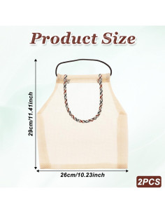 Bolsas de Malla Colgantes TIESOME 2 PCS Nylon Beige 27x26cm 2