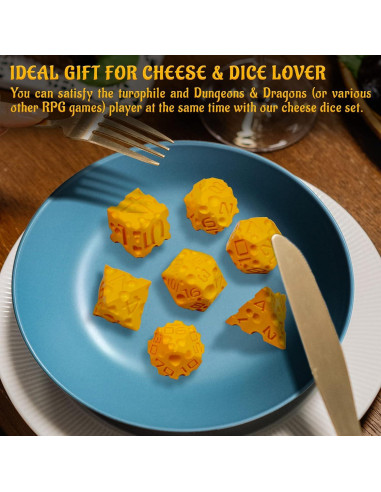 Set de Dados Poliedricos de Queso CZYY 7 Piezas RPG