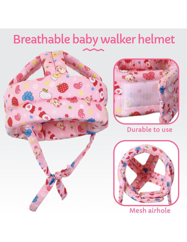 Geyoga Casco de Seguridad Bebé + Rodilleras Ajustables