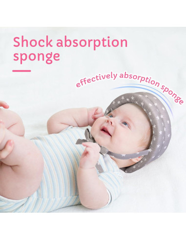 Geyoga Casco de Seguridad Bebé + Rodilleras Ajustables