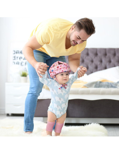 Geyoga Casco de Seguridad Bebé + Rodilleras Ajustables